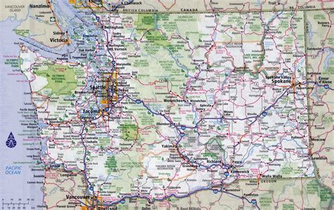 washington state map of highways.